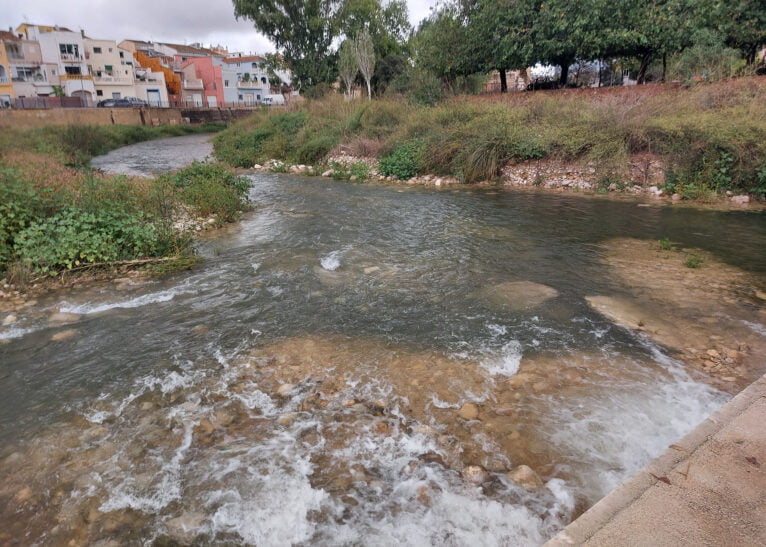 Río Girona hoy, lunes 26 de septiembre, en Beniarbeig