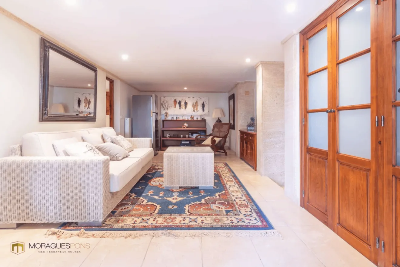Sala de estar de la villa