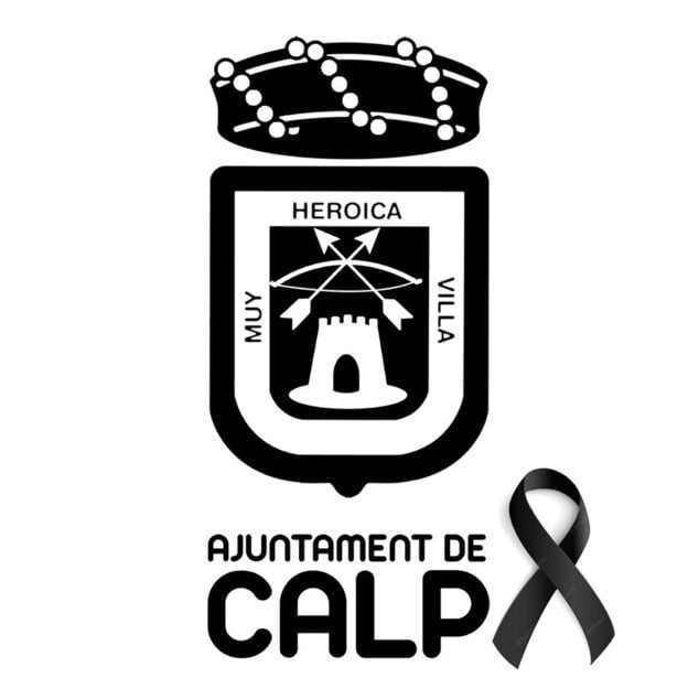 Imagen: Señal de luto en las redes sociales del Ayuntamiento de Calp