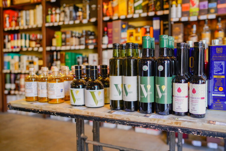 You will also find bottles of olive oil of the best quality