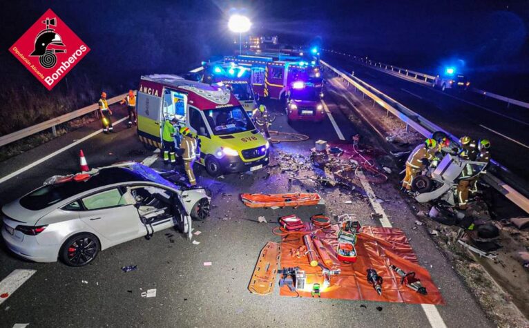 Accidente en la AP-7 en Benissa