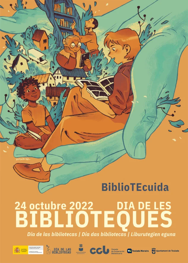 Imagen: Cartel para el Día Internacional de las Bibliotecas en Teulada-Moraira