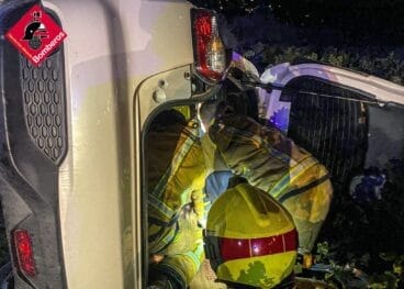Excarcelación de la persona atrapada en el accidente de Teulada-Moraira
