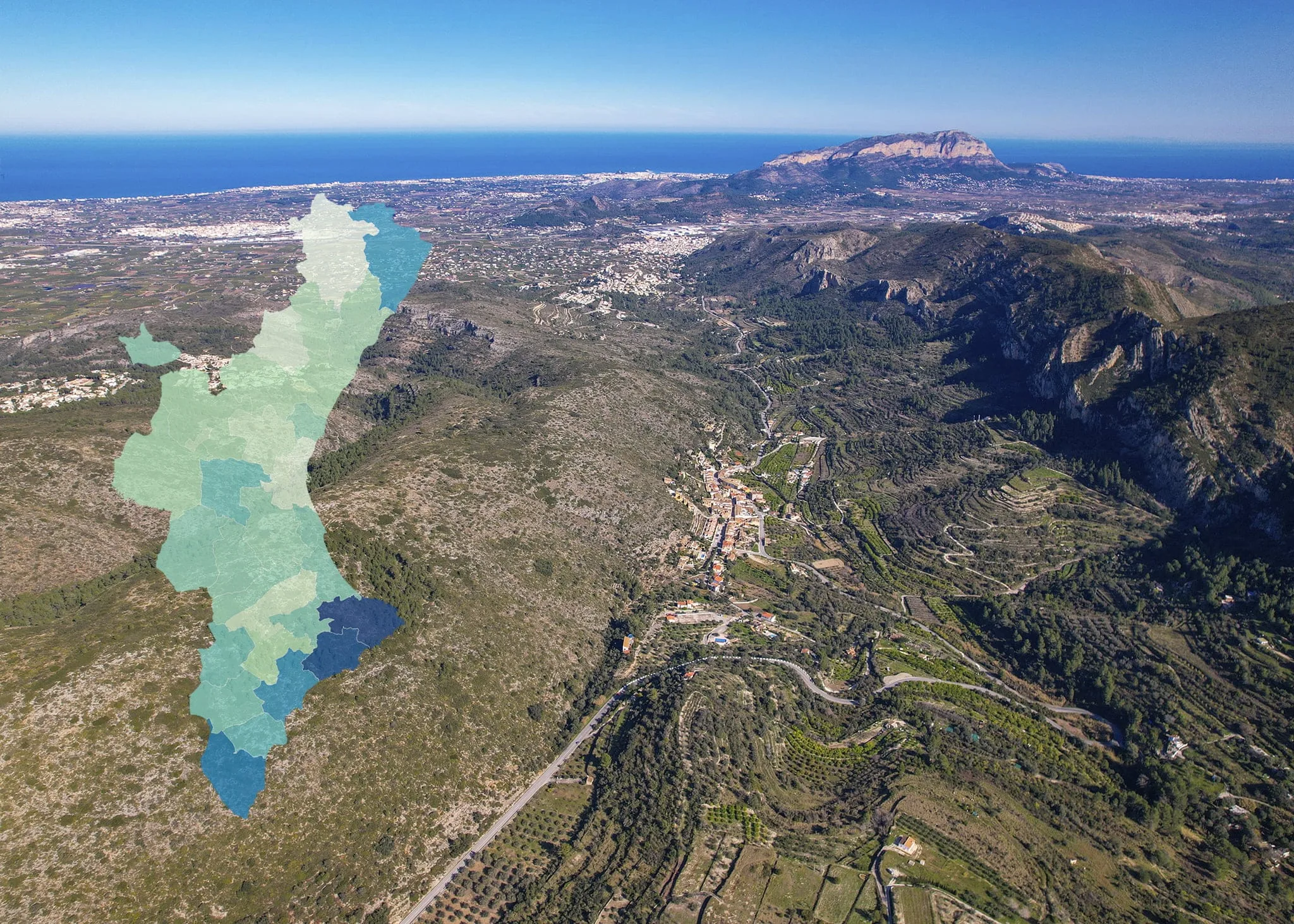 la marina alta a vista de dron mapa 1