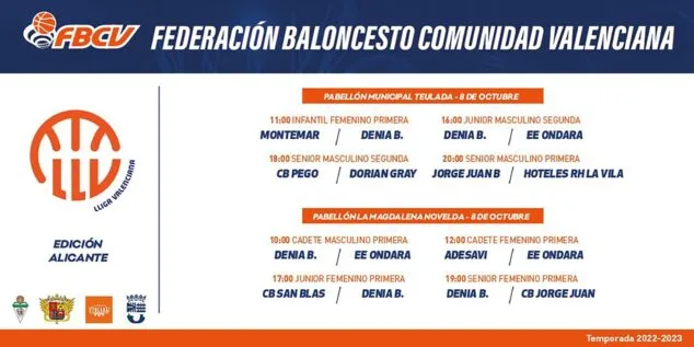 Imagen: Partidos de la Final de la Liga Valenciana de Baloncesto 2022 en Teulada-Moraira y Novelda