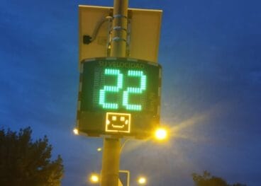 Radar en la avenida Juan Carlos I de Calp