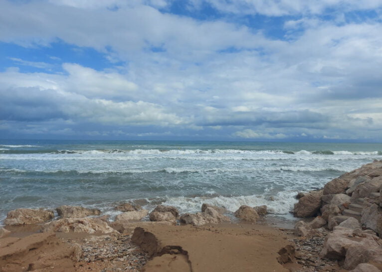 Zona de la playa de les Deveses de Dénia el pasado septiembre de 2022