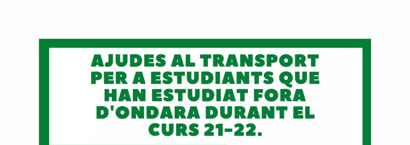 Ayuda de transporte a estudiantes de Ondara