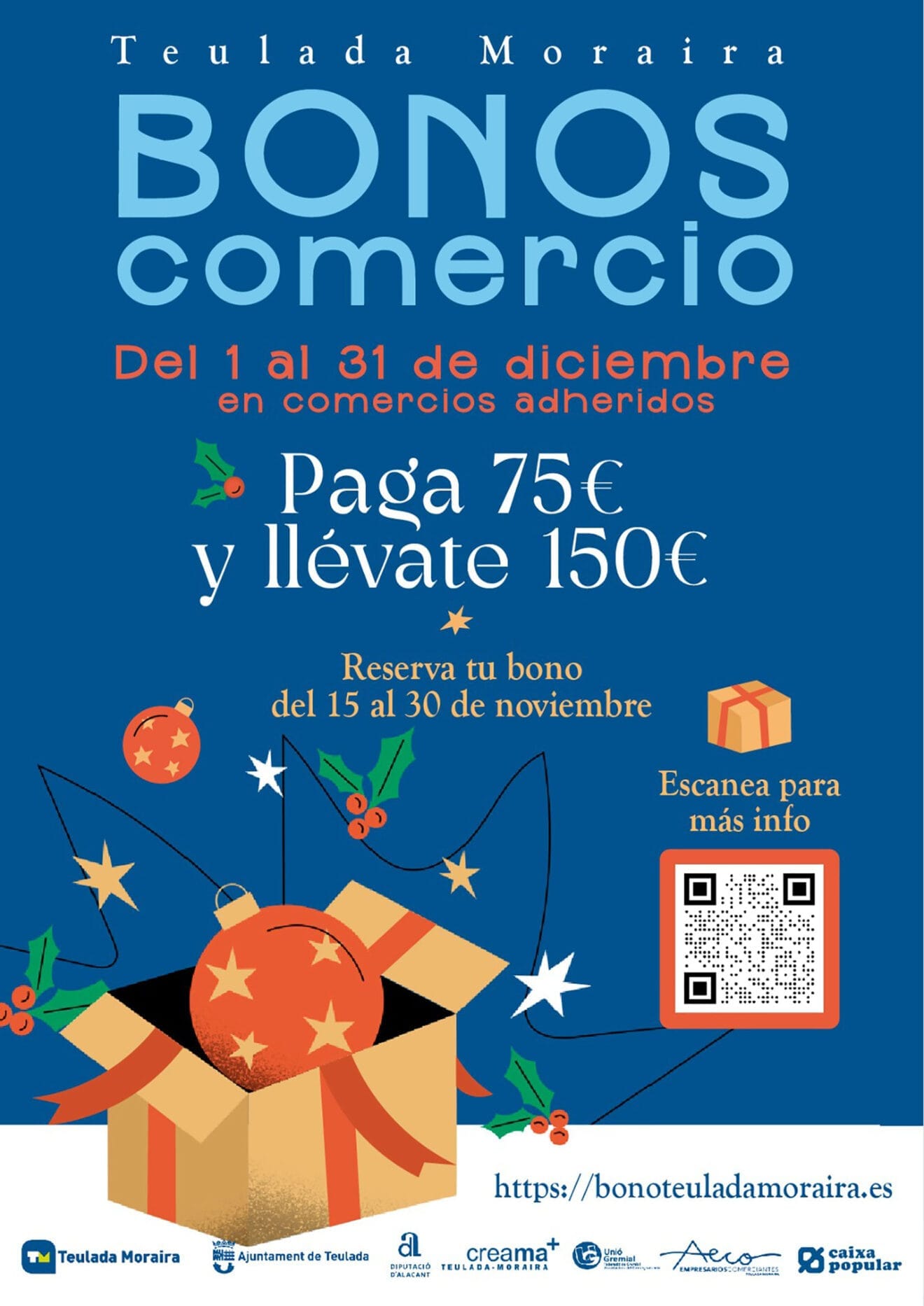 Campaña de Bonos Comercio de Navidad de Teulada-Moraira