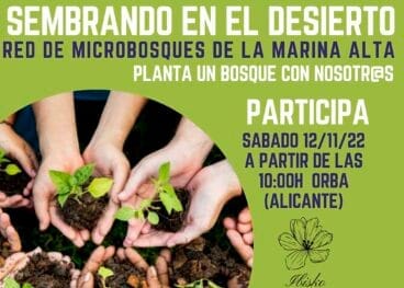 cartel de sembrando en el desierto