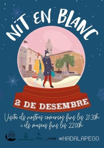 Cartel de Nit en Blanc de Pego