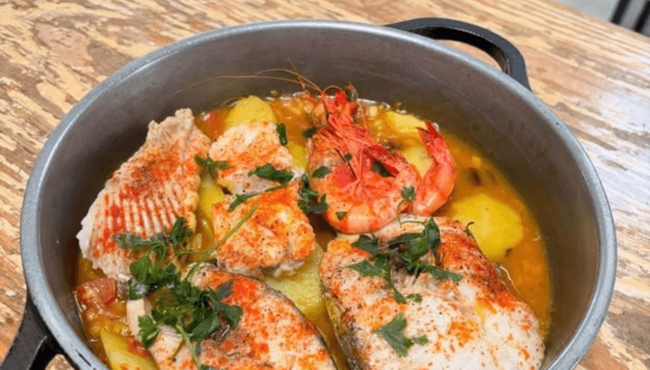Cazuela de pescado a baja temperatura