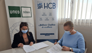 firma del convenio entre hcb hospitales y uned denia