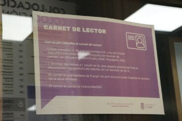 Instrucciones para el carnet de lector en Calp