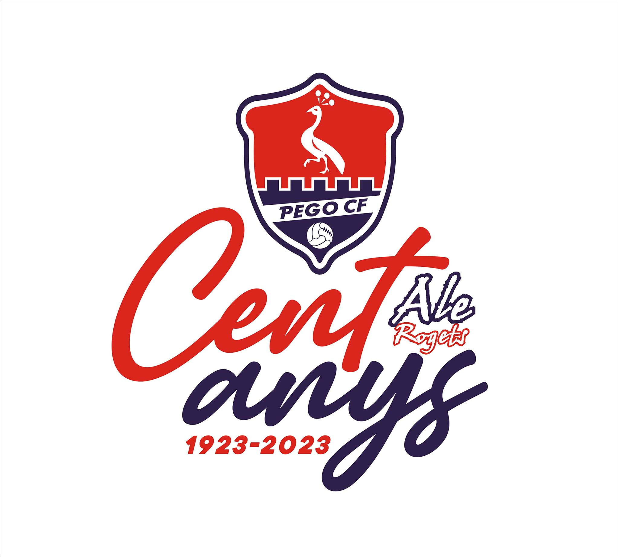 Logotipo oficial del centerario del club pegolí