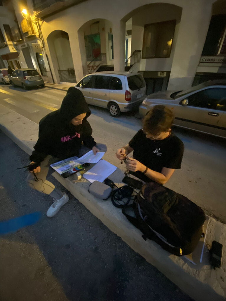 Momento del rodaje de 'El tast de la Marina Alta a la Vall de Pop'