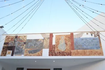 Mosaico de la fachada de la iglesia de Calp
