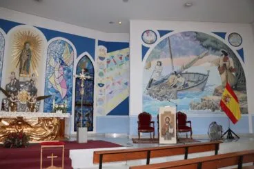 Murales en el altar de la Iglesia Parroquial Nuestra Señora de las Nieves
