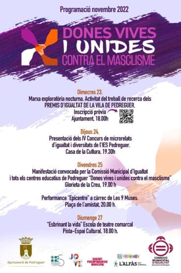 Programación 25N de Pedreguer