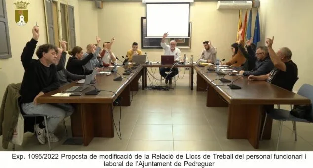 Imagen: Unanimidad en el RPT de Pedreguer