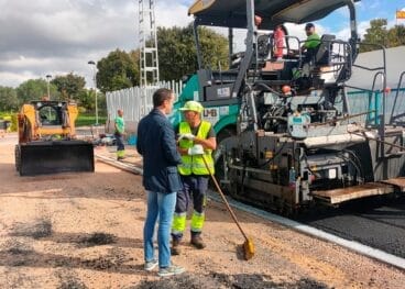 Visita del alcalde de Benissa, Arturo Poquet, a las obras en la localidad