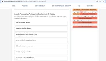 Votacion de los presupuestos participativos