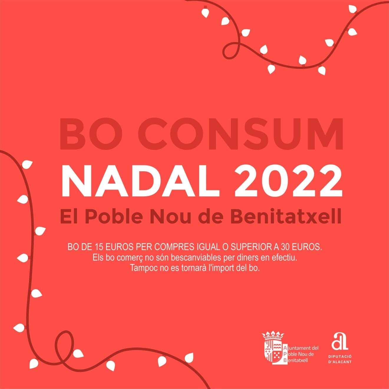Cartel de Bonos Consumo Navidad en Benitatxell
