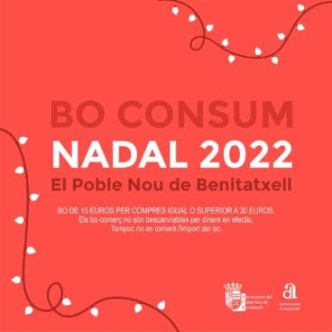 Cartel de Bonos Consumo Navidad en Benitatxell