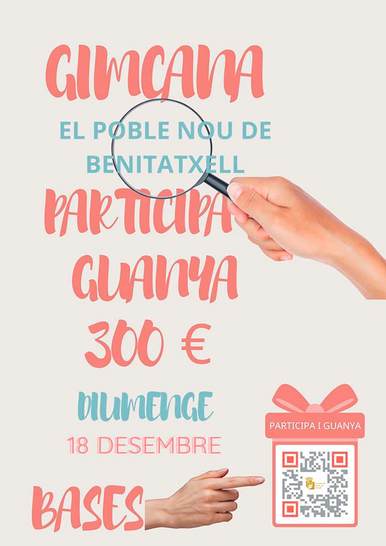 Cartel de la gincana comercial navideña de Benitatxell