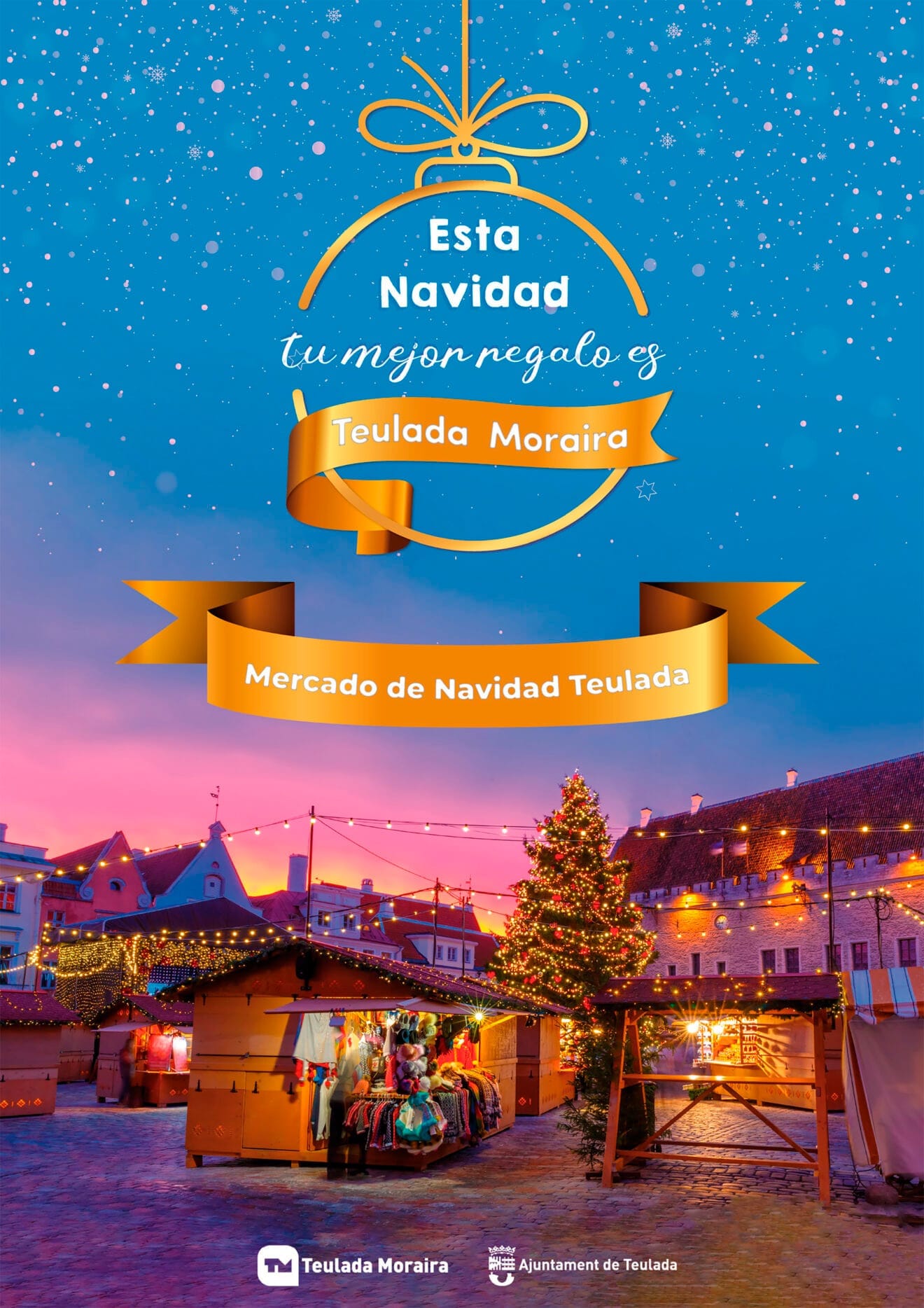 Cartel del Mercado de Navidad de Teulada Moraira 2022