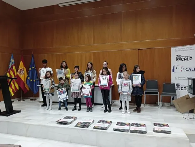 Estos son los ganadores del concurso de dibujo escolar para el calendario de Participación Ciudadana de Calp 1 Imagen: Ganadores del premio del concurso de dibujo escolar para el calendario de Participación Ciudadana