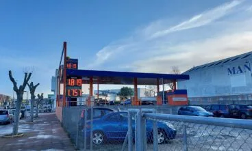 Gasolinera en Benissa antes de aplicar el descuento en abril