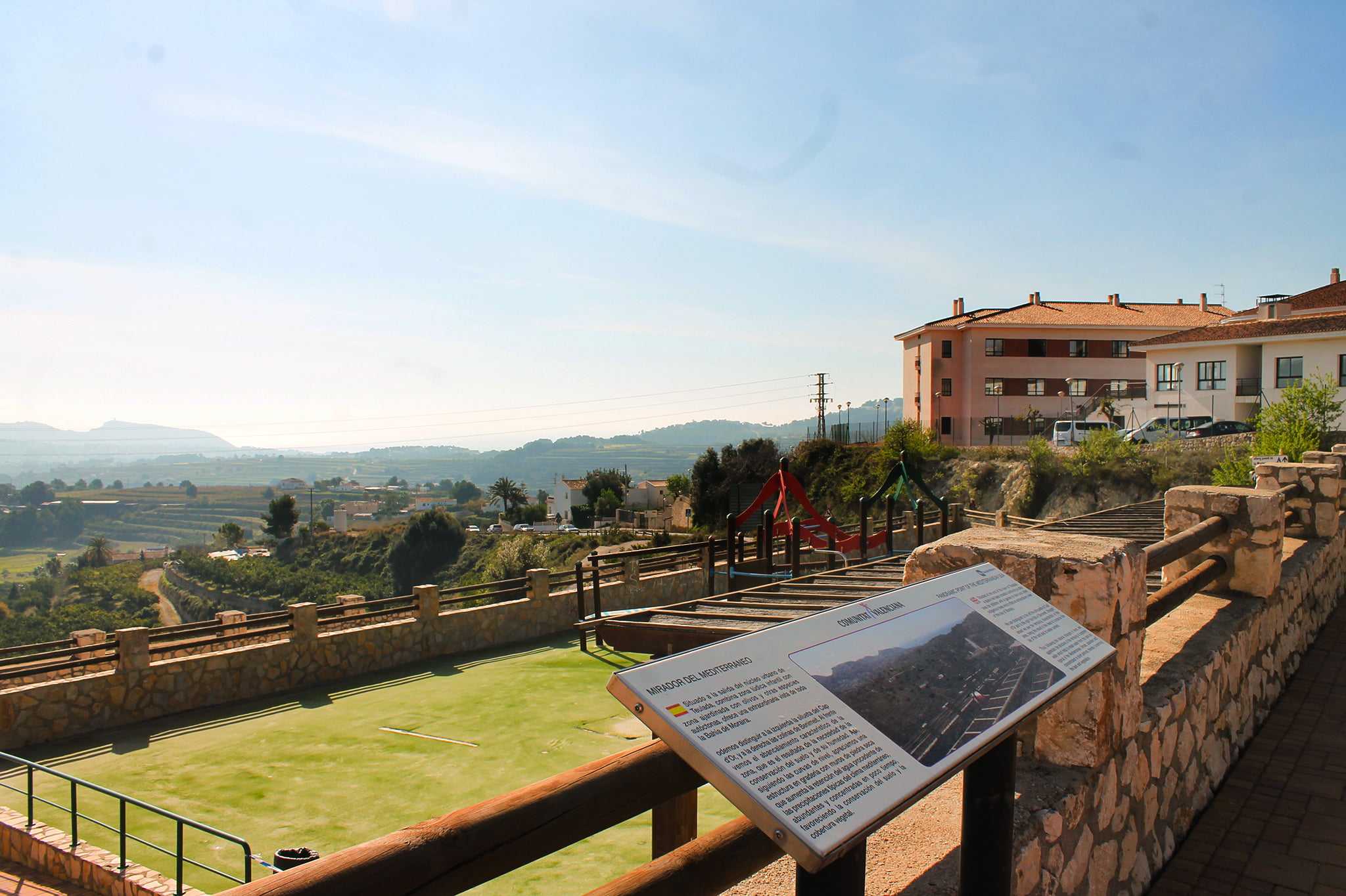 parque mirador en la plaza gabriel miro de teulada moraira archivo