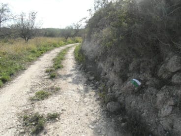 Señalización mediante marcas de pintura del sendero local homologado