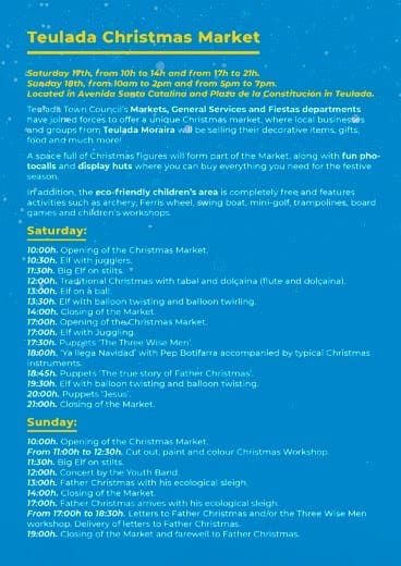 Teulada Christmas Market program