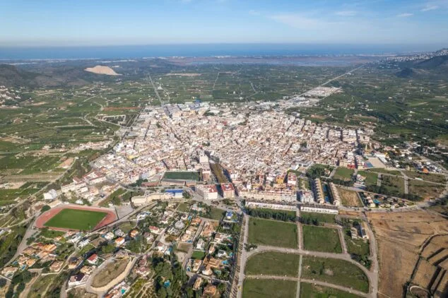 Imagen: Vistas de Pego desde el aire