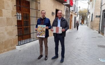 arturo poquet alcalde de benissa y ximo nadal concejal de fiestas durante la presentacion de la fira i porrat 2023