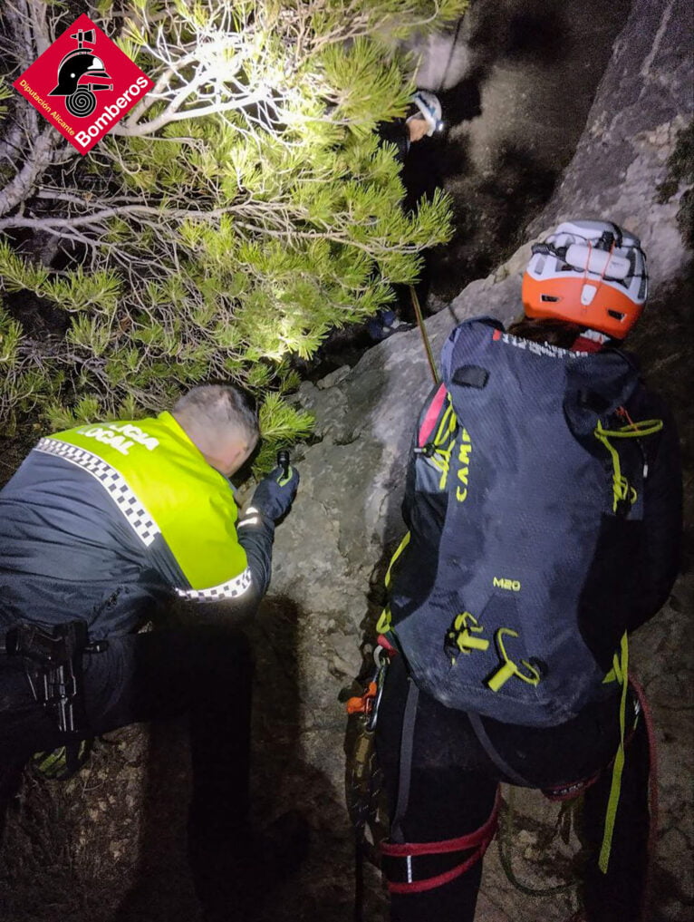 Atención a las escaladoras atrapadas en la sierra de Toix de Calp