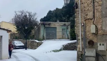 Calles nevadas de la Vall d’Alcalà