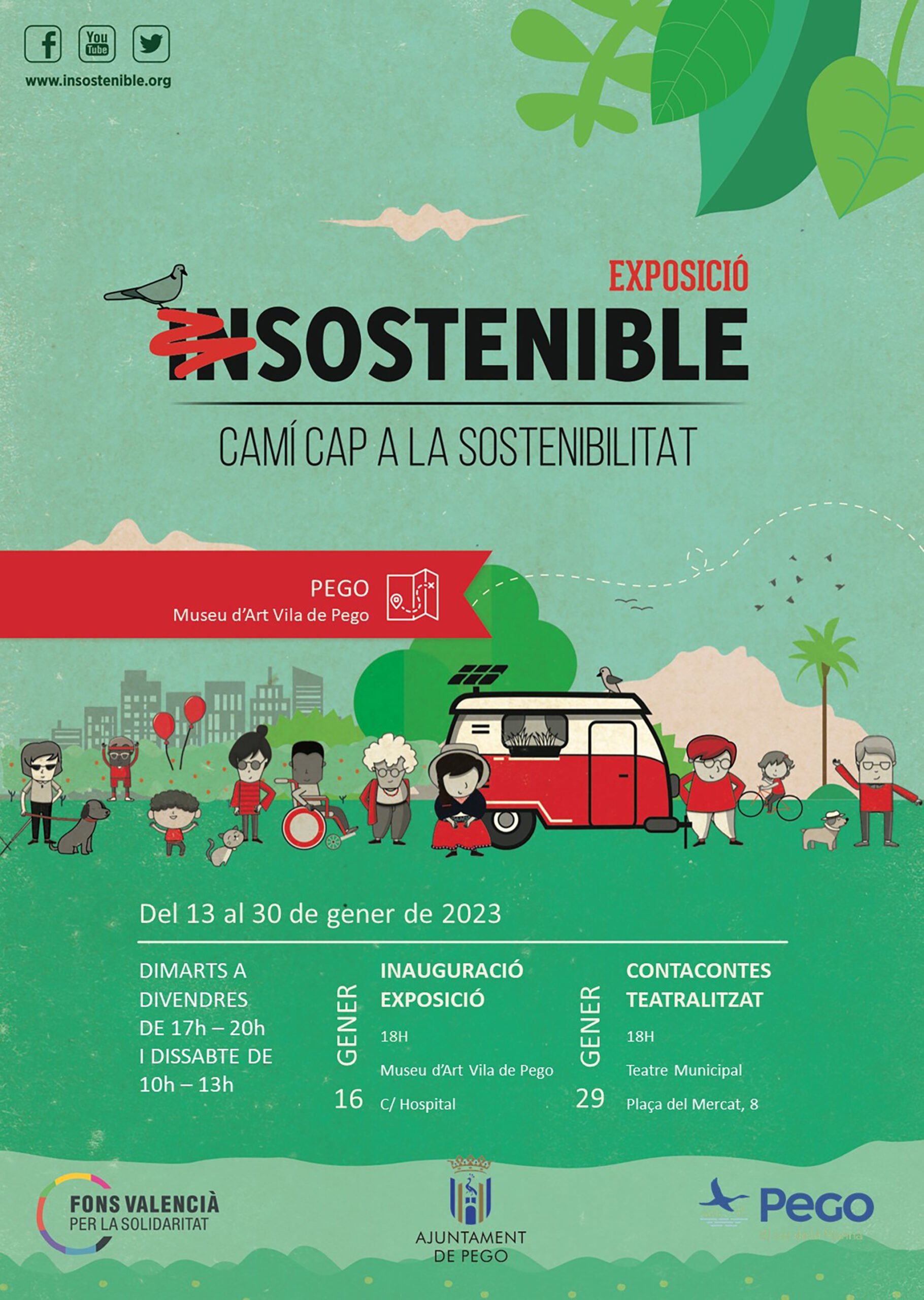 Cartel de la exposición ‘Un camí cap a la sostenibilitat’ en Pego