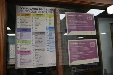 Carteles informativos de la biblioteca
