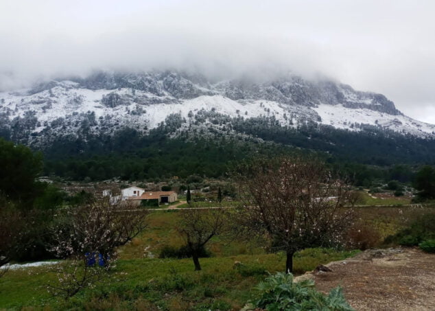 Imagen: La Serra de Bèrnia durante la mañana del 24 de enero de 2023