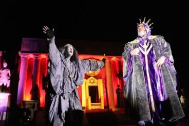 La Sibila y Herodes durante el Misteri de Reis de Gata de Gorgos