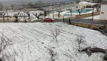 Nieve en la zona interior de la comarca