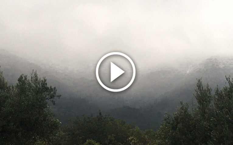 Nieve en los puntos más altos de la serra del Carrascar de Parcent