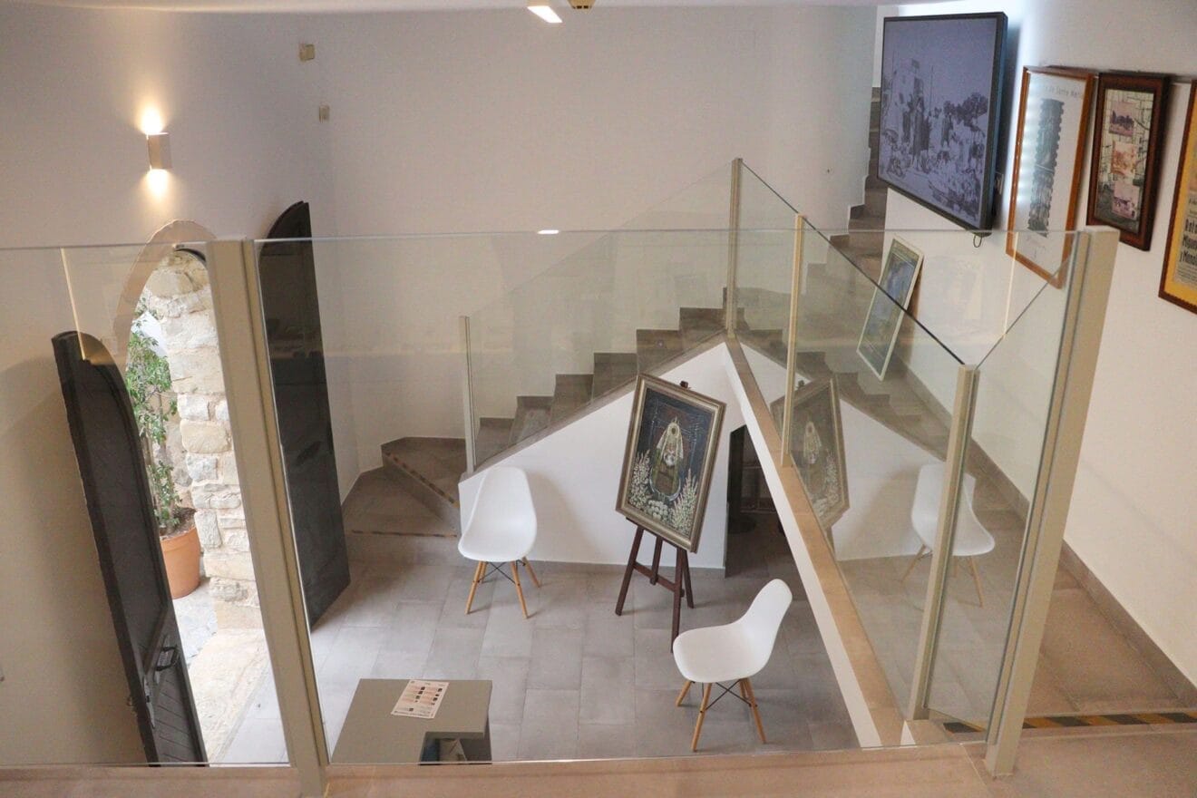 Perspectiva del interior del museo desde la planta superior