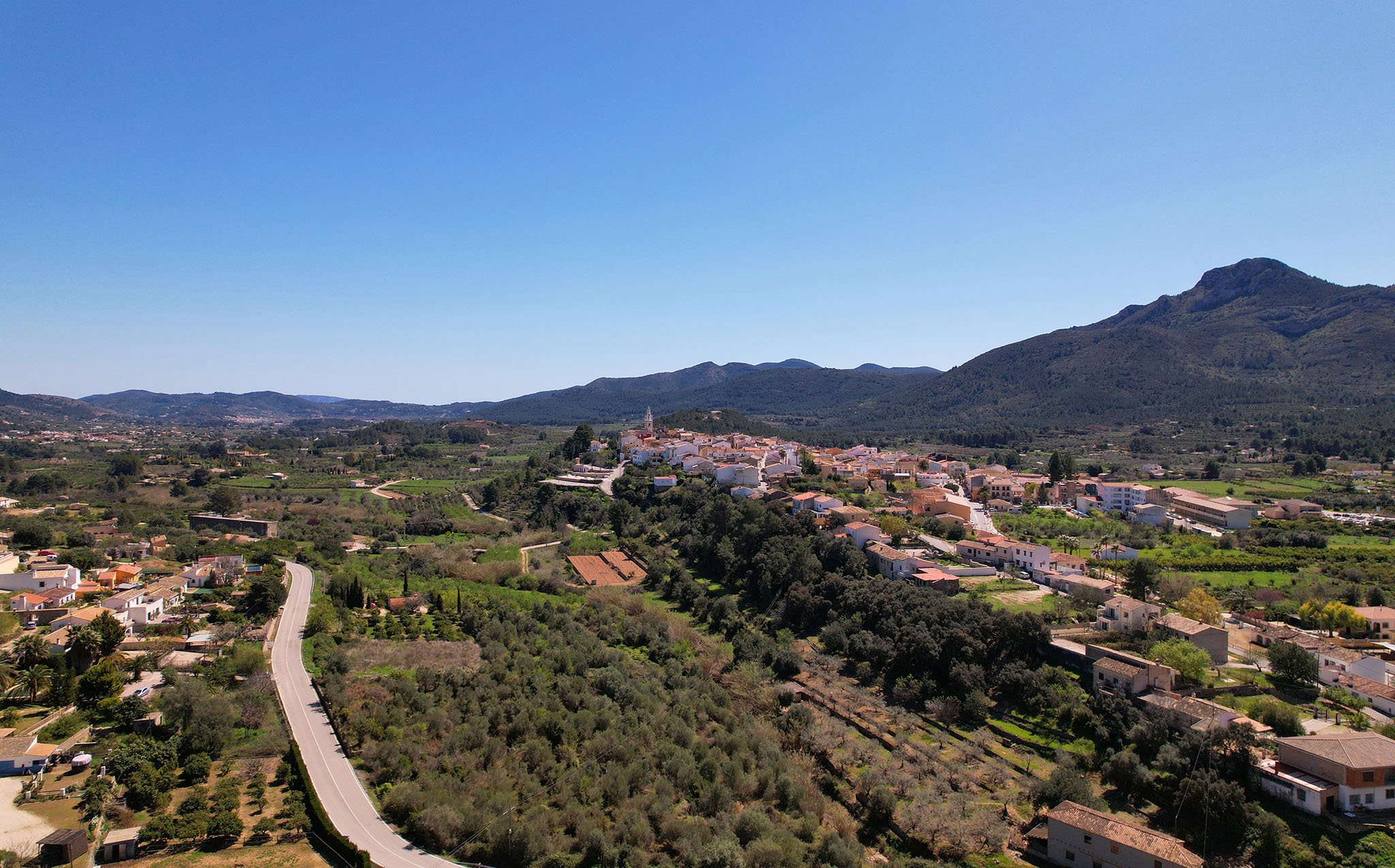 vista de parcent desde el aire