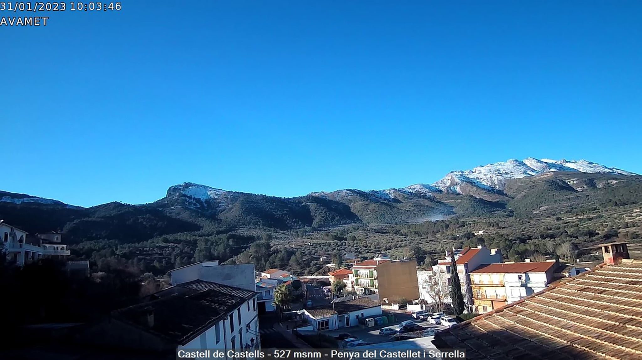 Webcam de AVAMET en Castell de Castells martes 31 de enero 2023