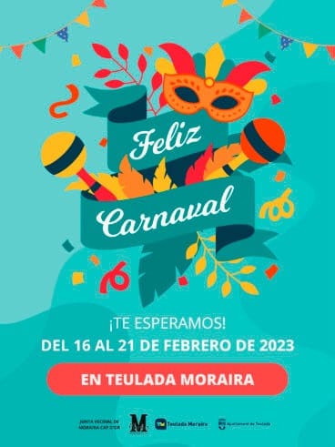 Cartel de Carnaval en Teulada Moraira 2023