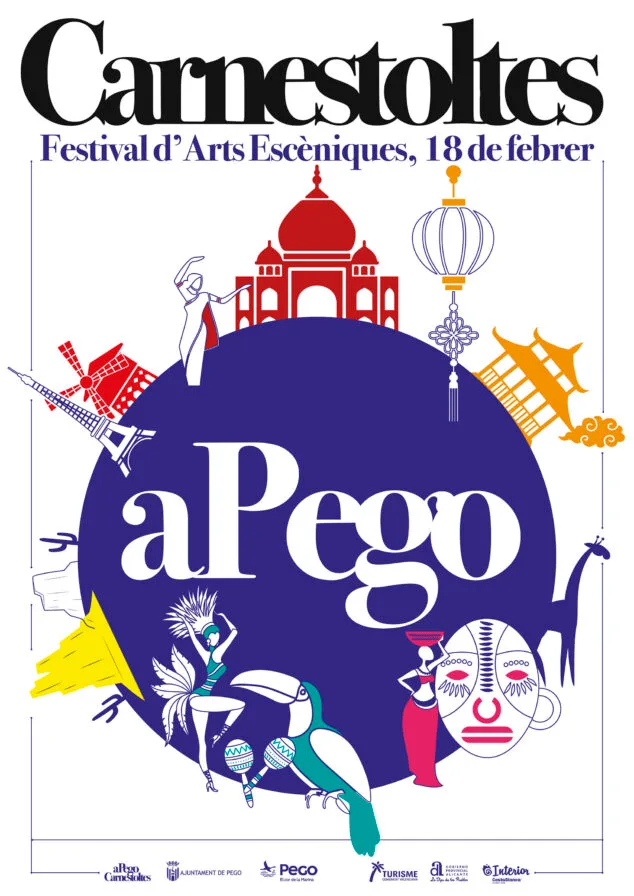 Imagen: Cartel de Carnestoltes de Pego 2023